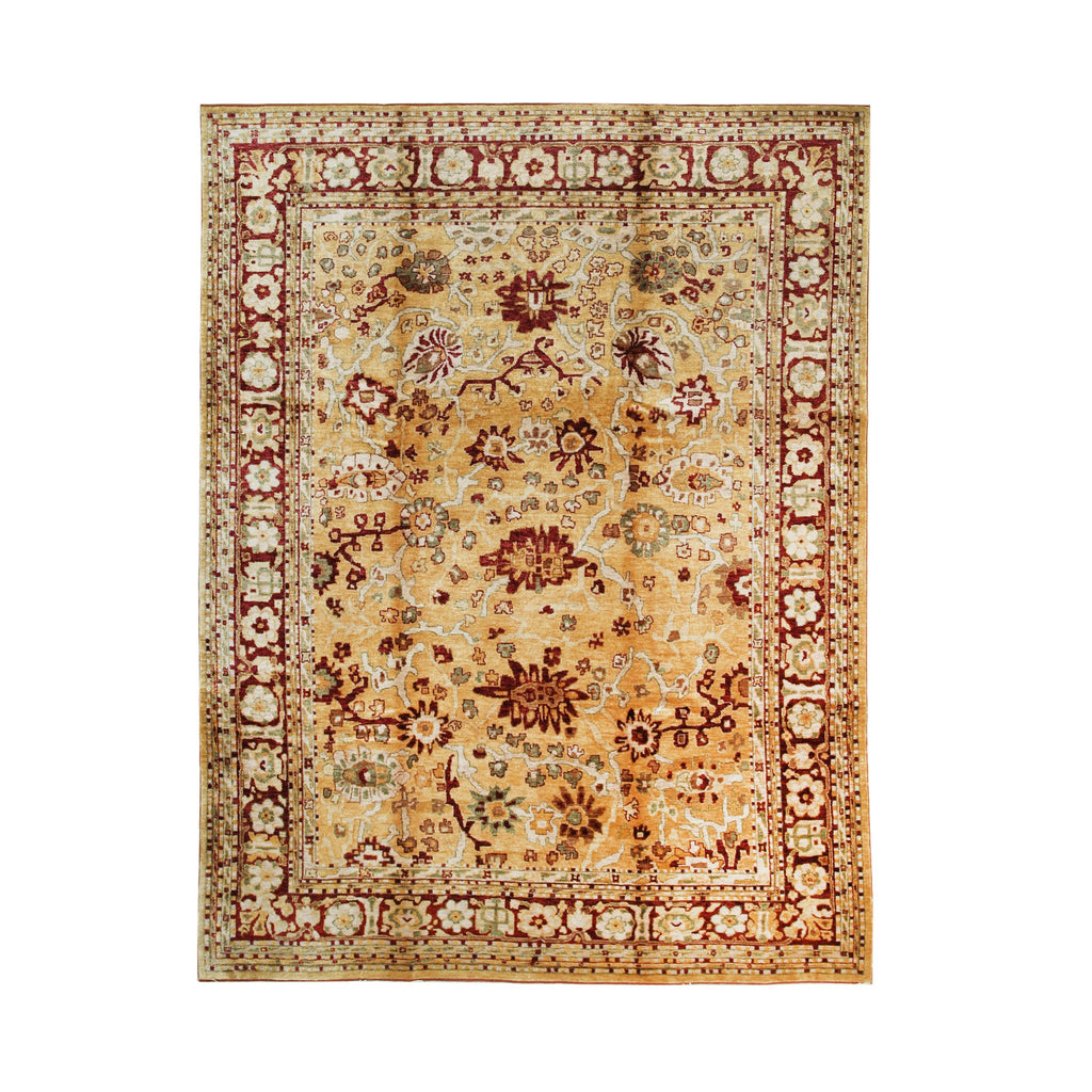 EORC Beige Handmade Mohair Angora Oushak Rug