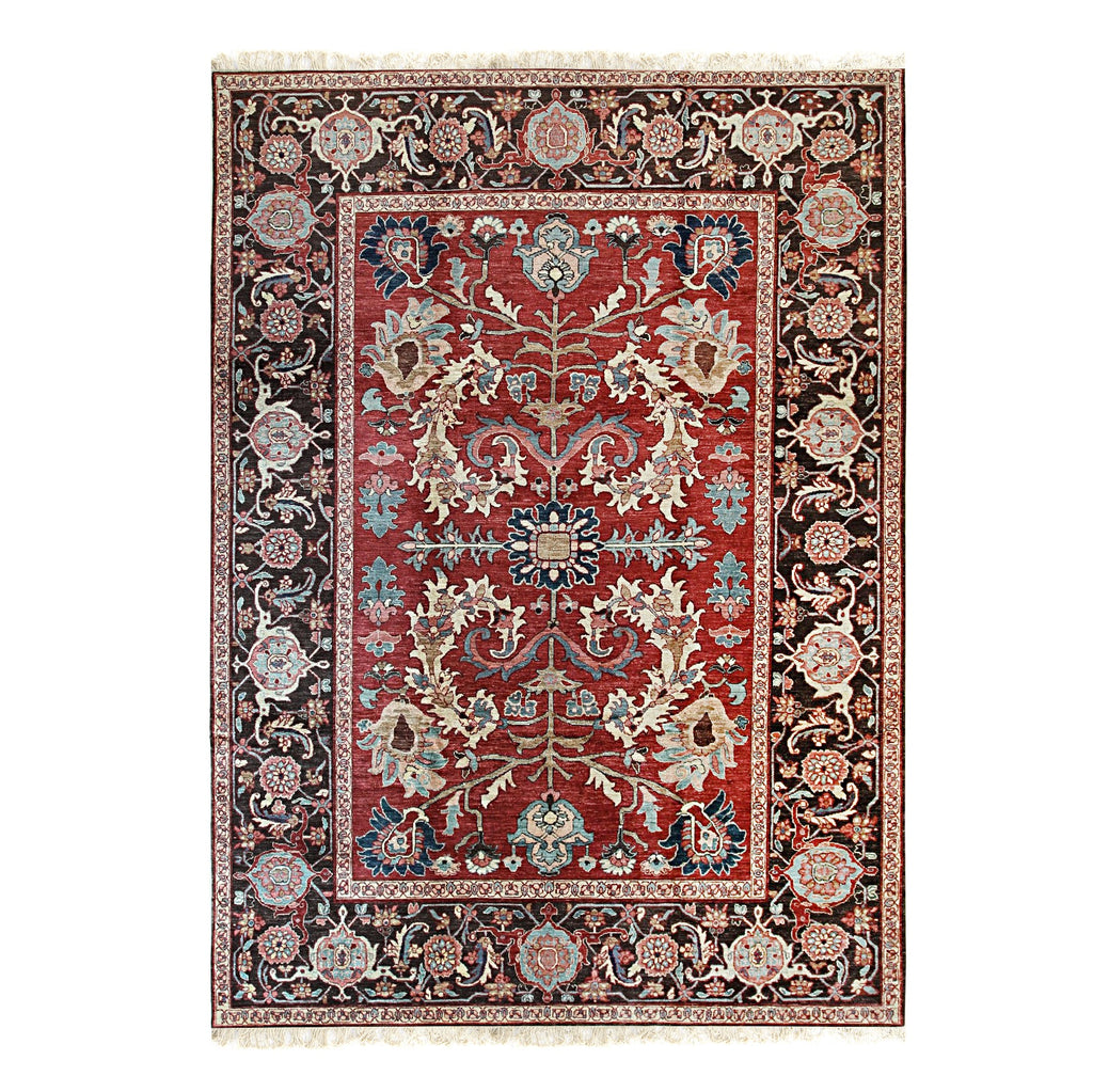 EORC Red Hand Knotted Wool Heriz Weave Rug