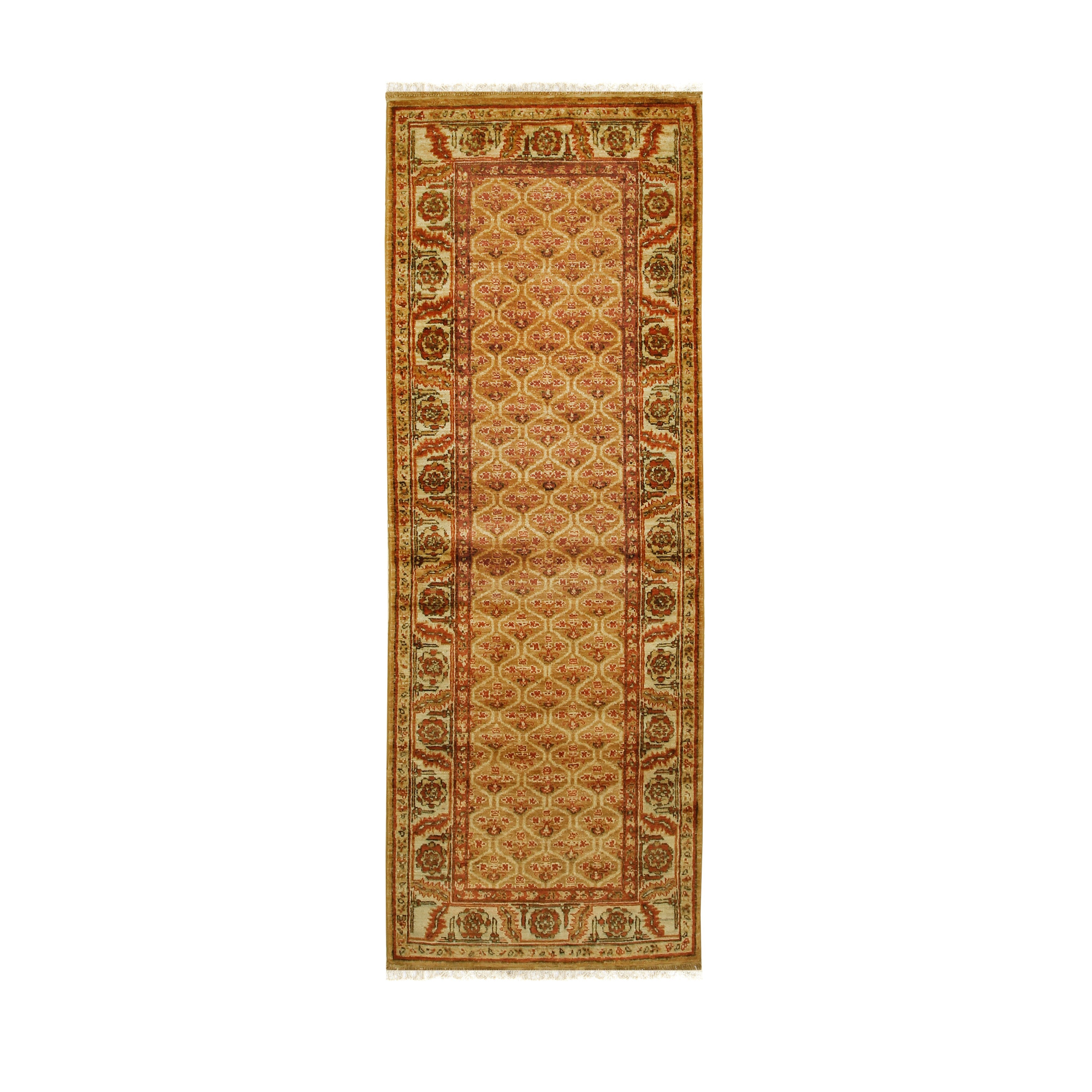 EORC Brown Hand Knotted Wool Heriz Weave Rug