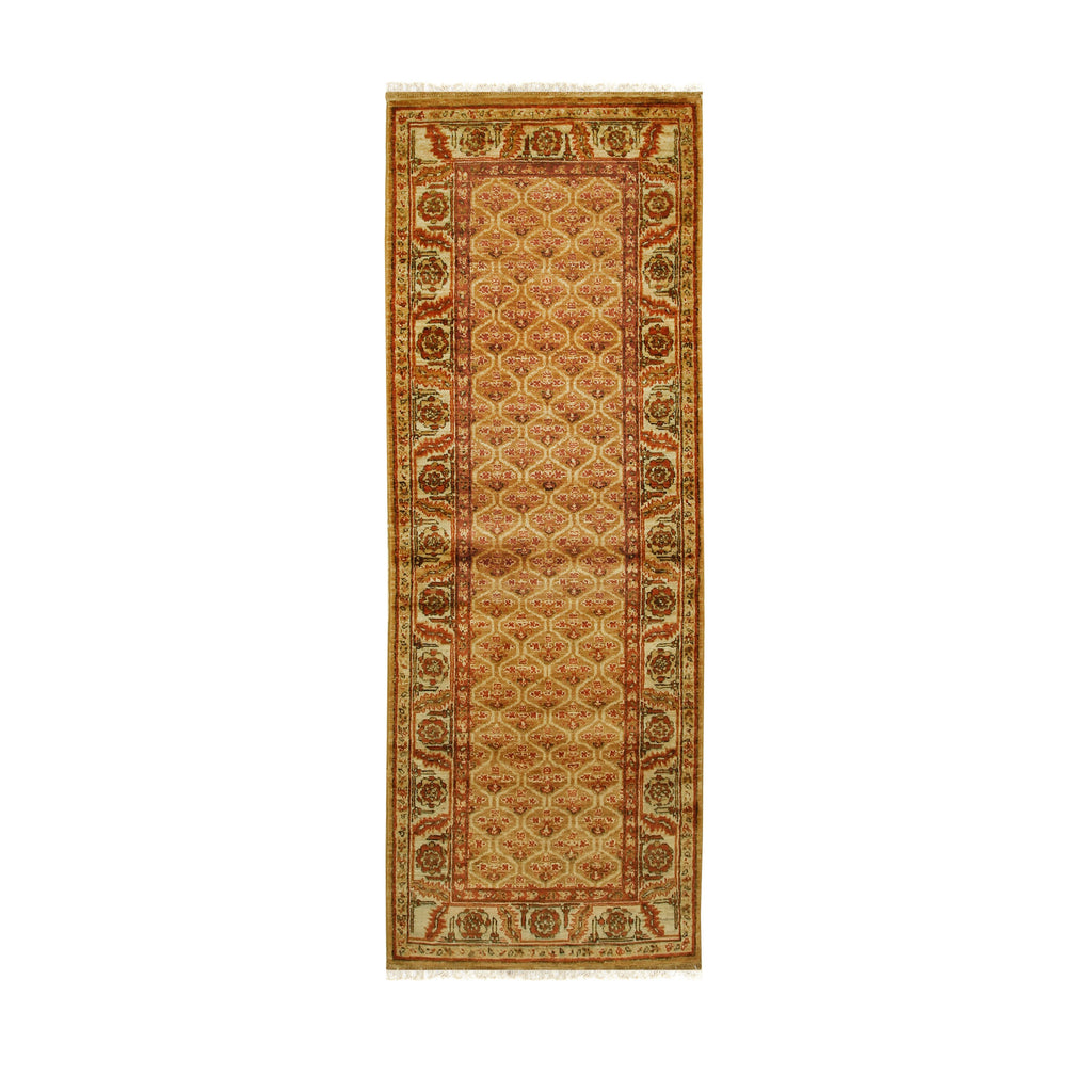 EORC Brown Hand Knotted Wool Heriz Weave Rug