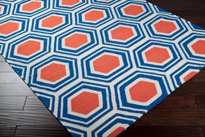 Surya Fallon FAL1035 Blue/Orange Designer Area Rug