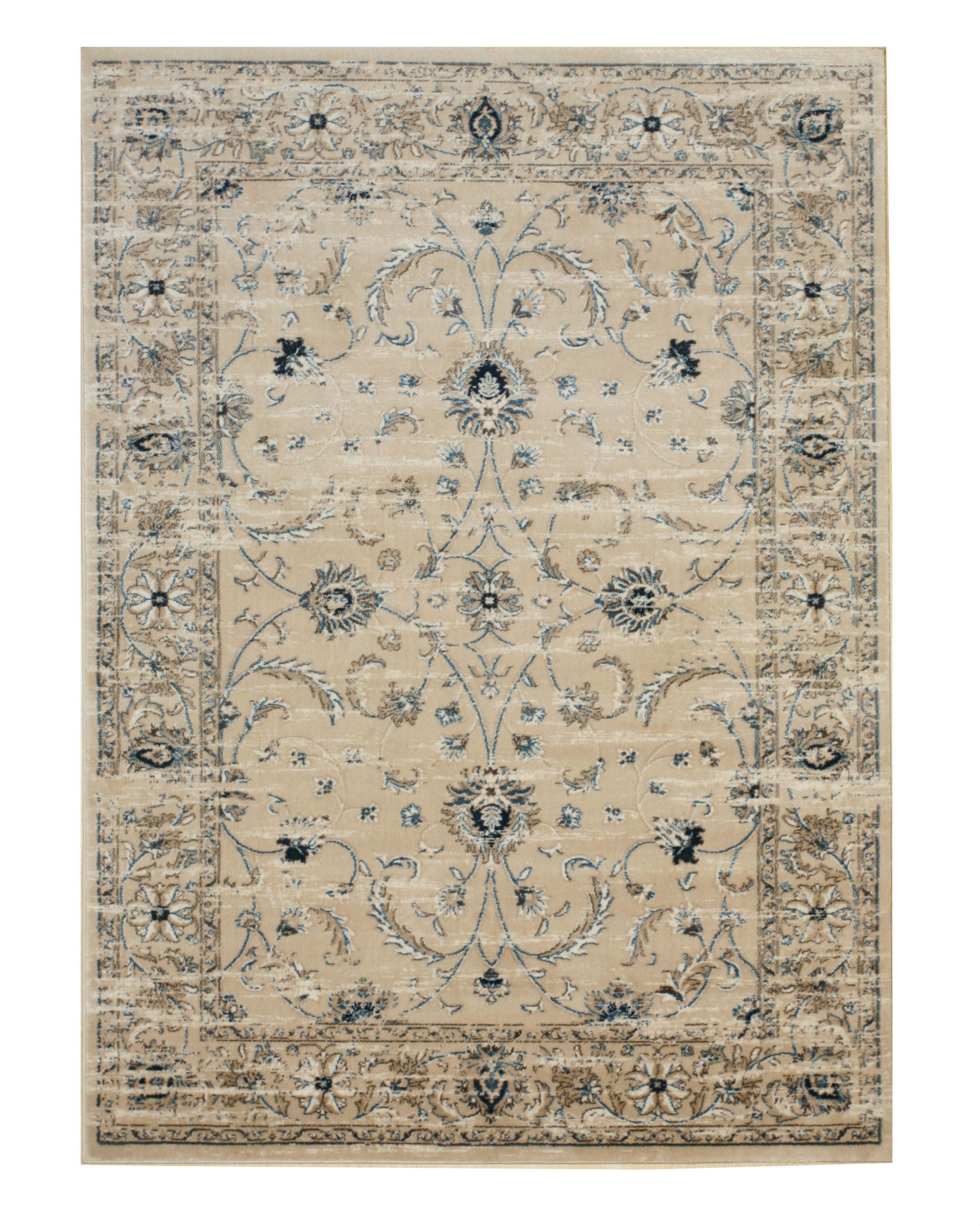 EORC Beige  Distressed Bohemian Isabella Rug