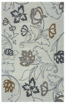 Rizzy Home Fusion FN0573 Off White Floral Area Rug