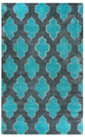 Rizzy Home Fusion FN2209 Blue/Teal Trellis Area Rug