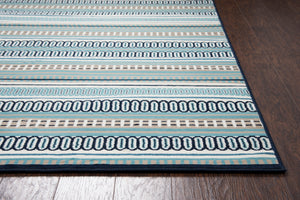 Rizzy Home Glendale GD7000 Multi-Colored Pattern/ Stripe Area Rug
