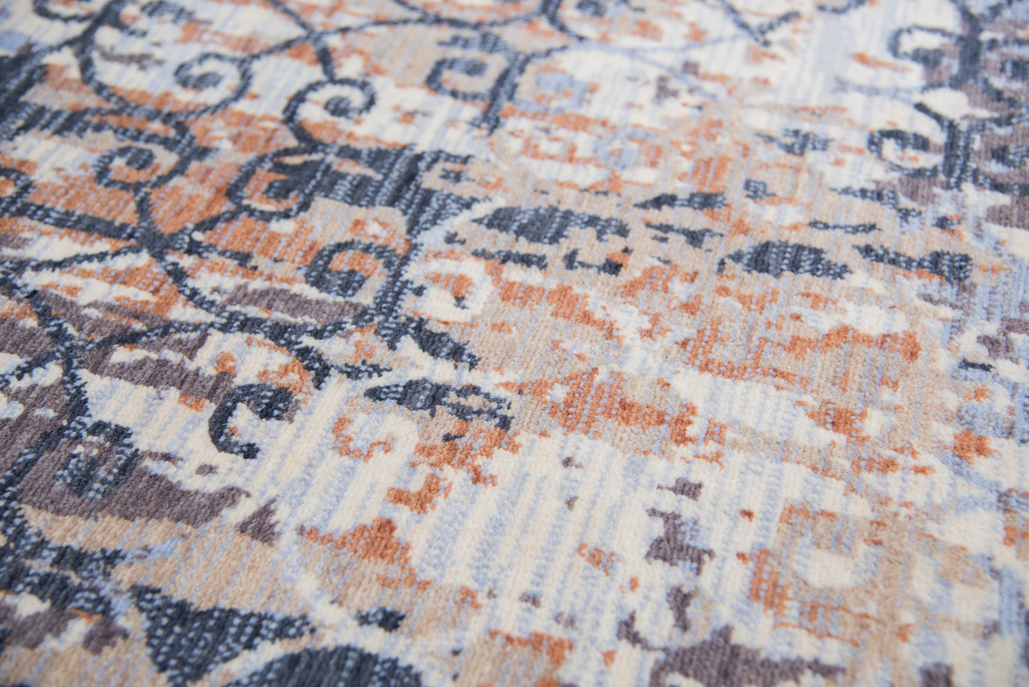 Rizzy Home Gossamer GS6770 Gray Trellis Distress Area Rug