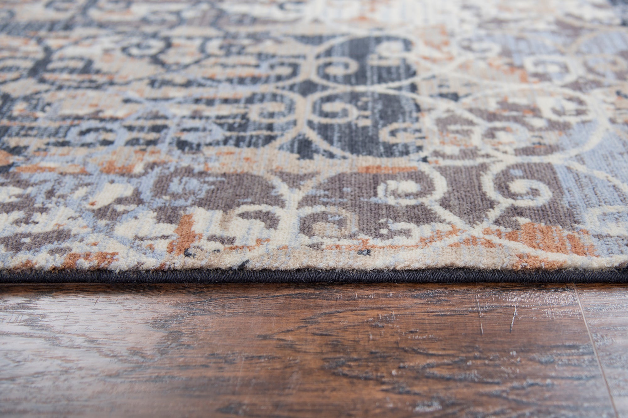 Rizzy Home Gossamer GS6770 Gray Trellis Distress Area Rug