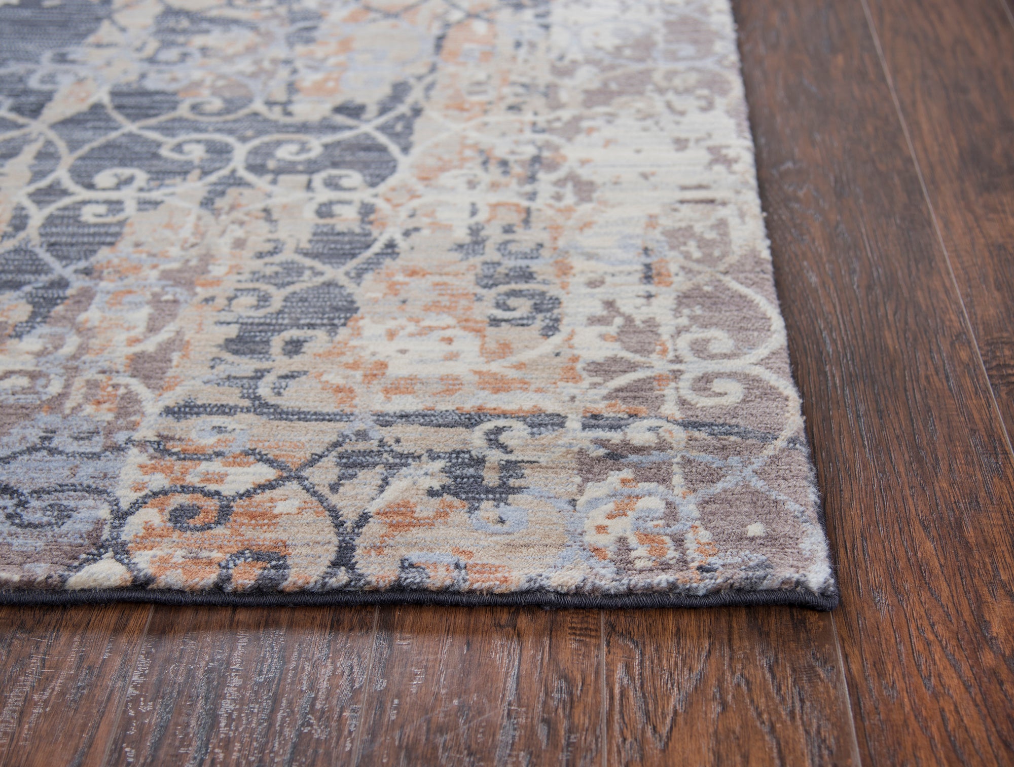 Rizzy Home Gossamer GS6770 Gray Trellis Distress Area Rug