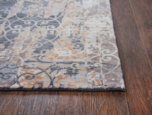 Rizzy Home Gossamer GS6770 Gray Trellis Distress Area Rug