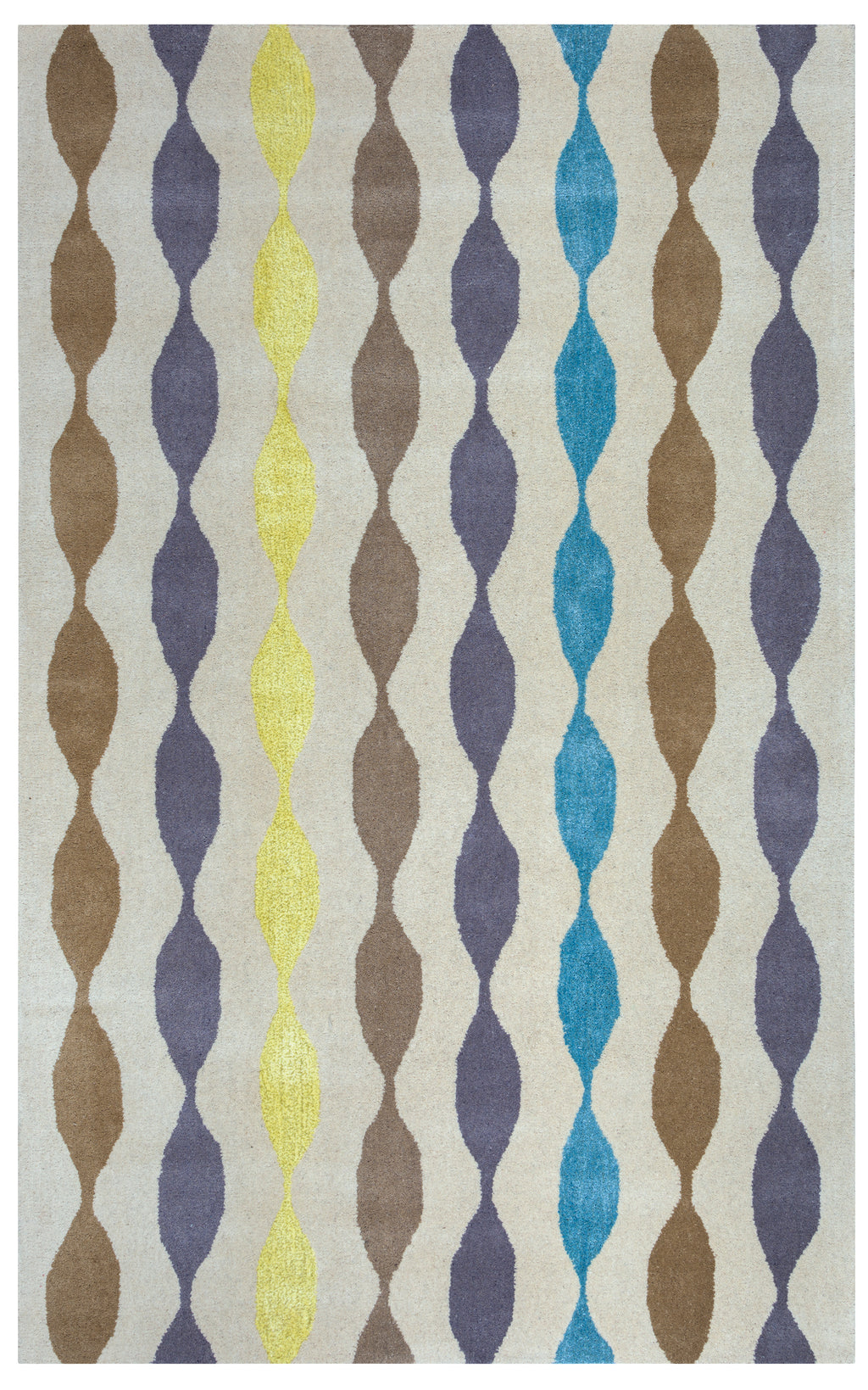 Rizzy Home Gillespie Avenue GV8623 Brown/Grey/Yellow/Blue Geometric Area Rug
