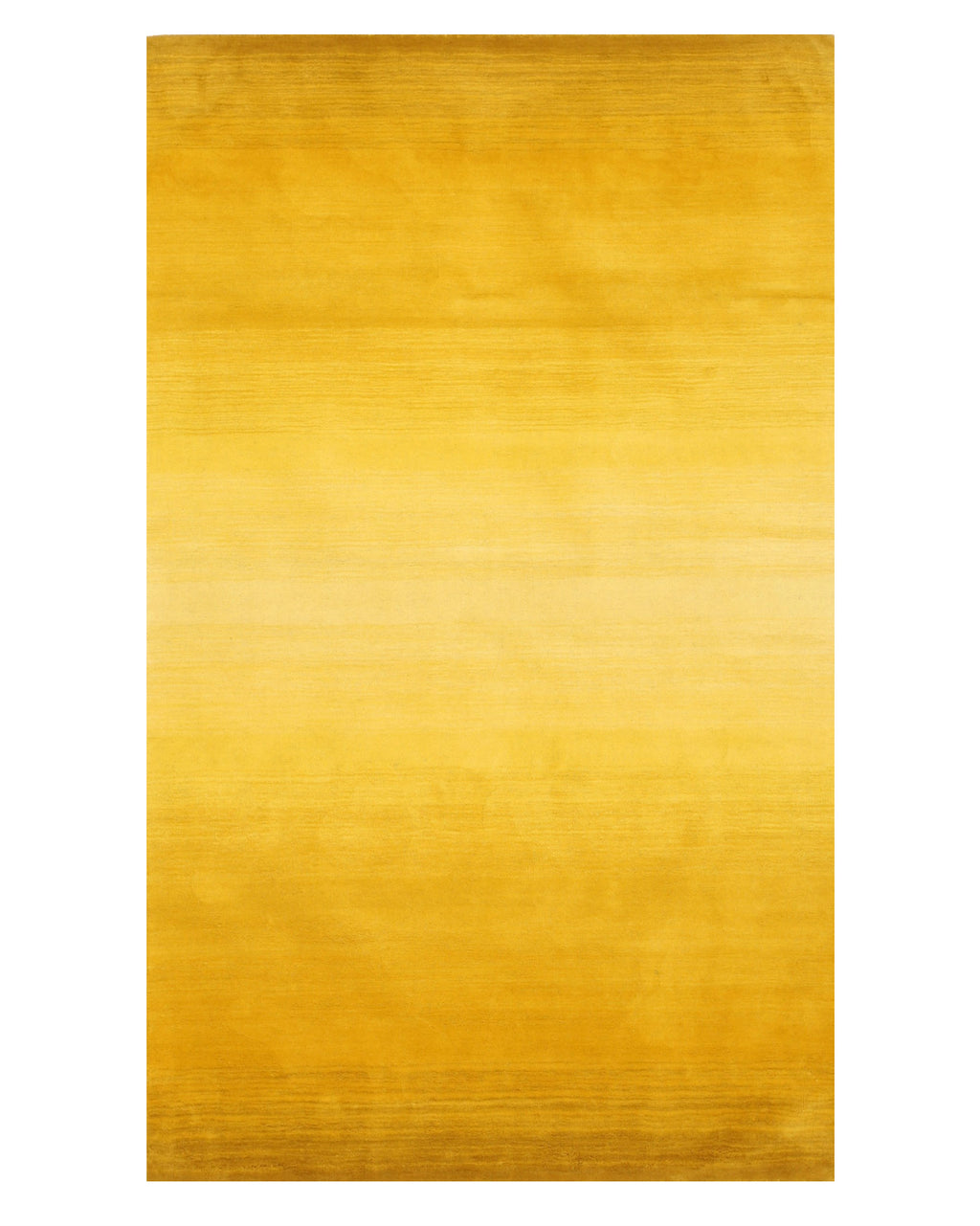 EORC Handmade Wool Yellow Contemporary Solid Horizon Rug