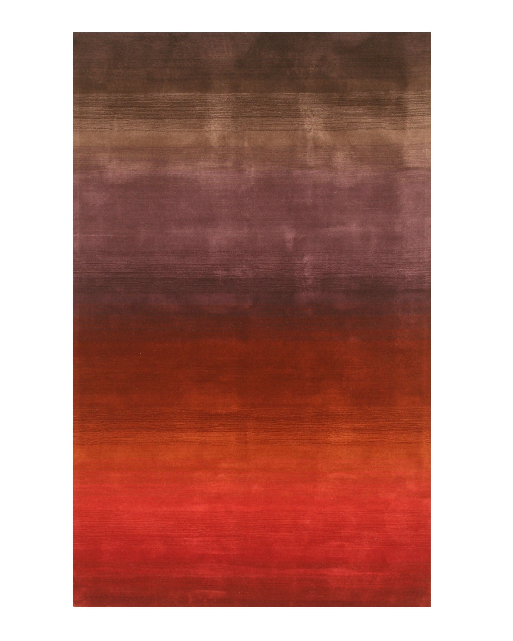 EORC Red Handmade Wool Horizon Rug