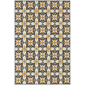 Oriental Weavers Hampton Grey/Gold Geometric 8021L Area Rug