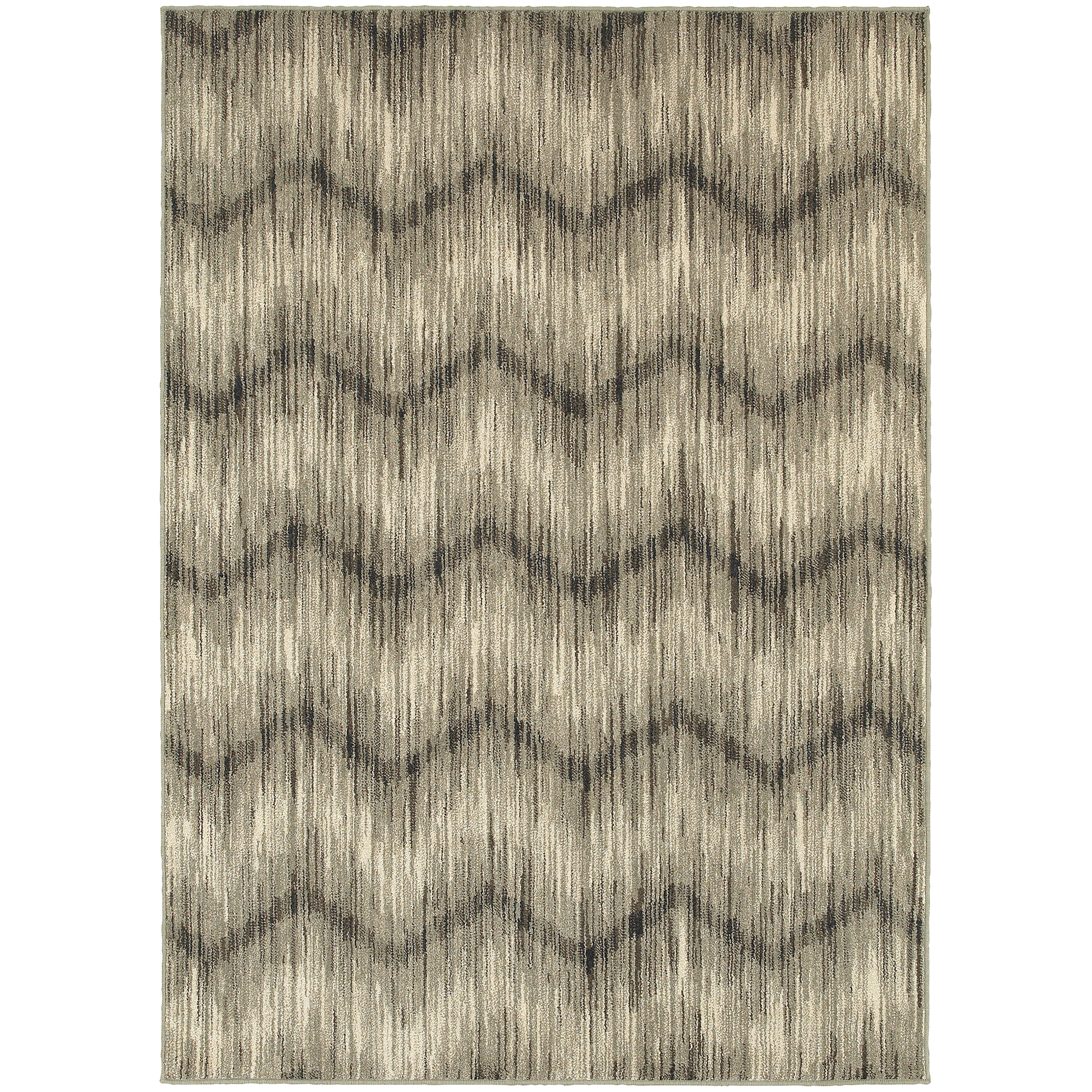 Oriental Weavers Highlands Grey/Ivory Chevron 6608A Area Rug