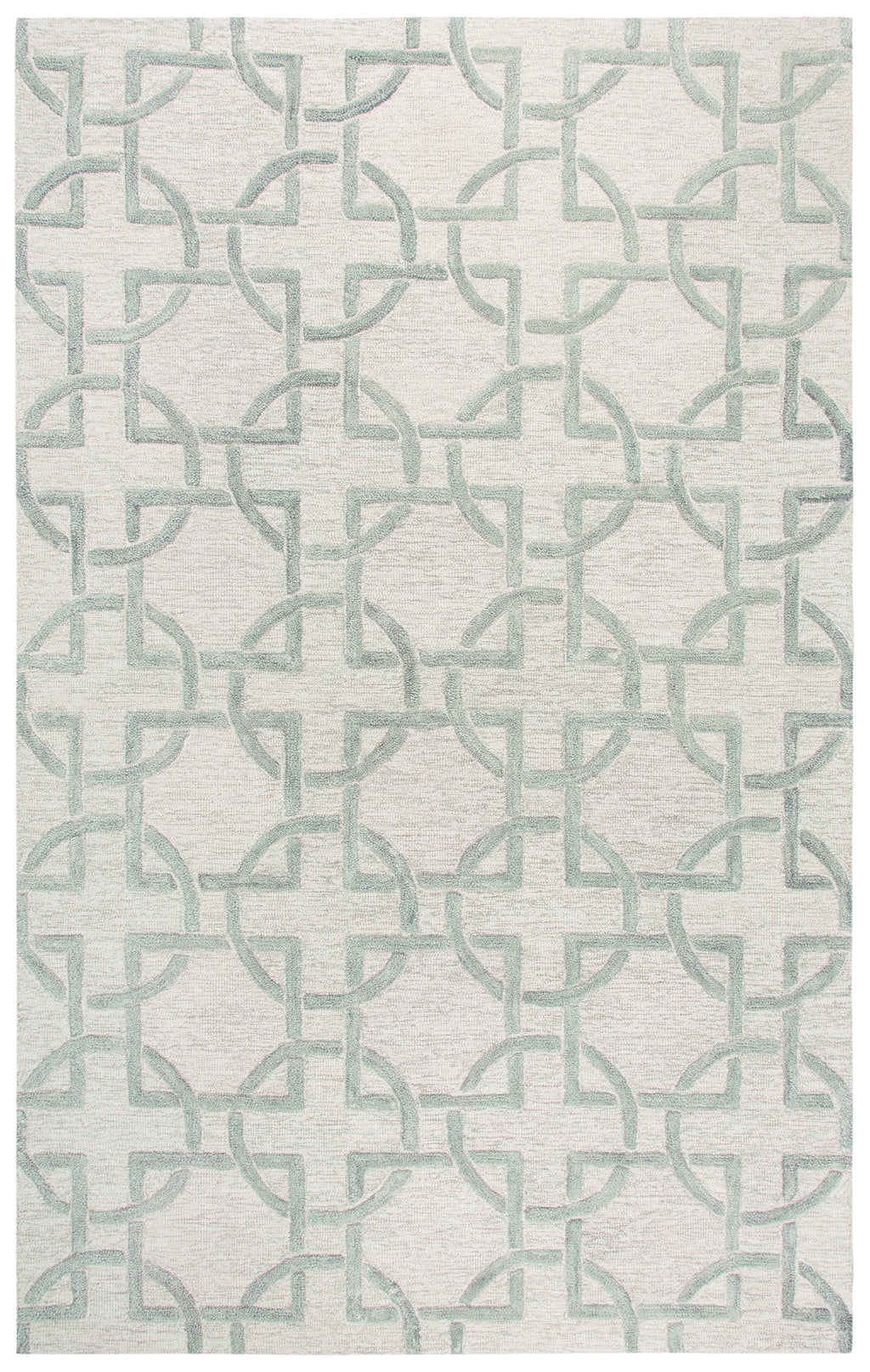 Rizzy Home Idyllic ID881A Natural Interlocking Circles Area Rug