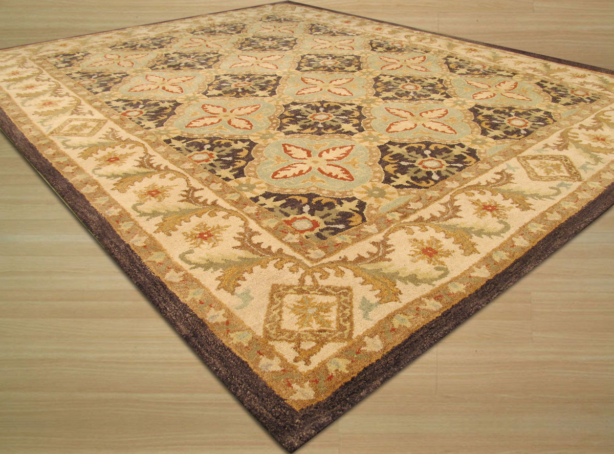 EORC Hand-tufted Wool Brown Traditional Oriental Khyber Rug