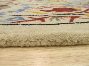 EORC Hand-tufted Wool Ivory Transitional Floral Suzani Rug