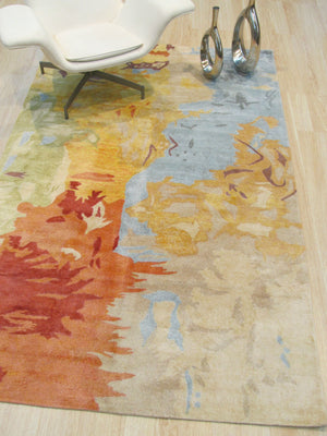 EORC Hand-tufted Multicolored Contemporary Abstract Palermo Rug