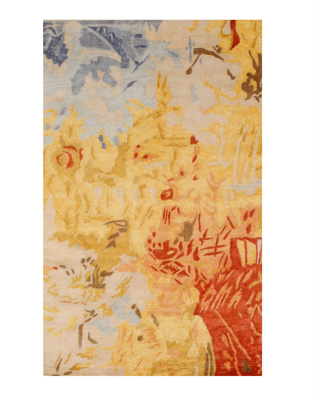 EORC Hand-tufted Gold Contemporary Abstract Palermo Rug