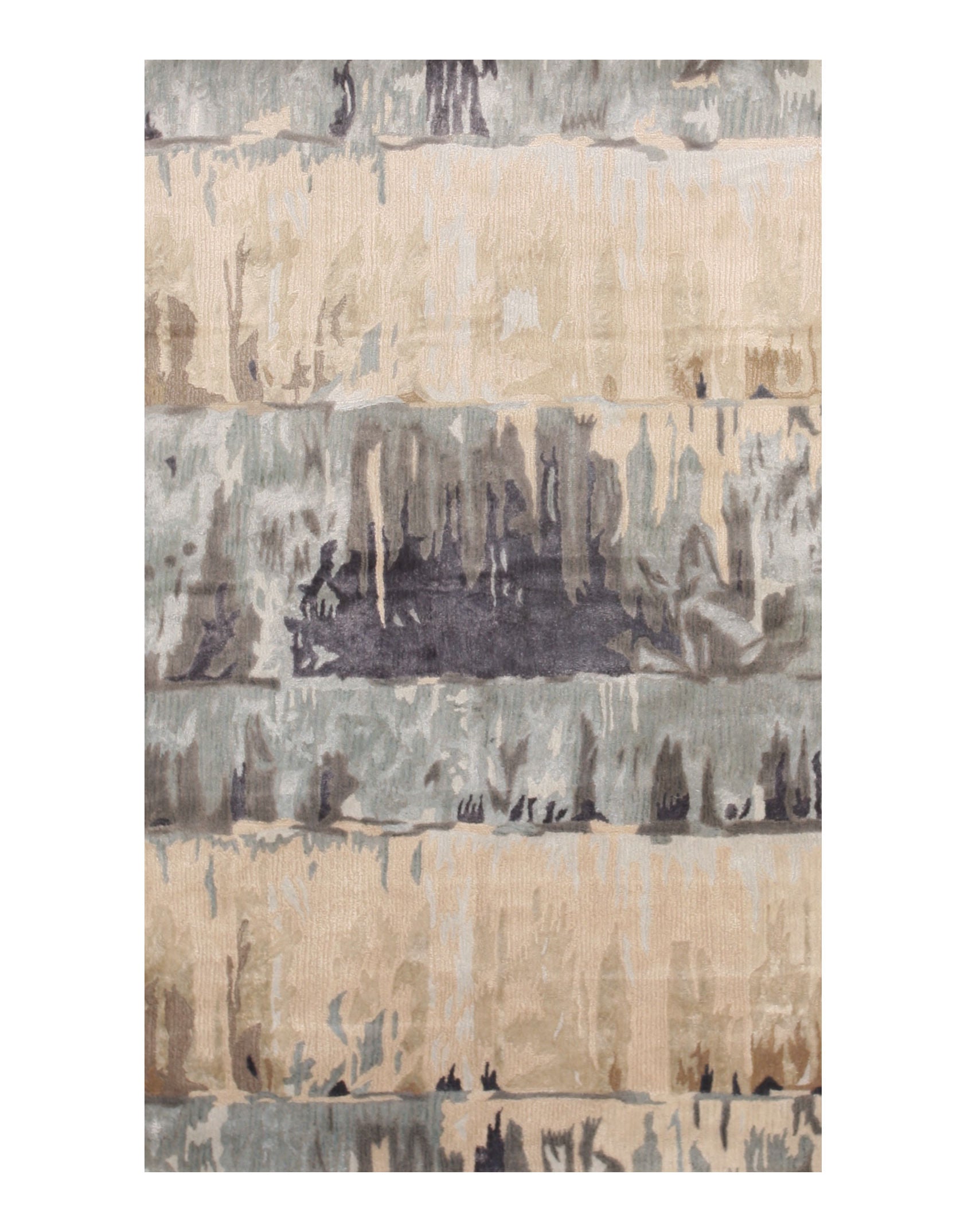 EORC Hand-tufted Green Contemporary Abstract Palermo Rug