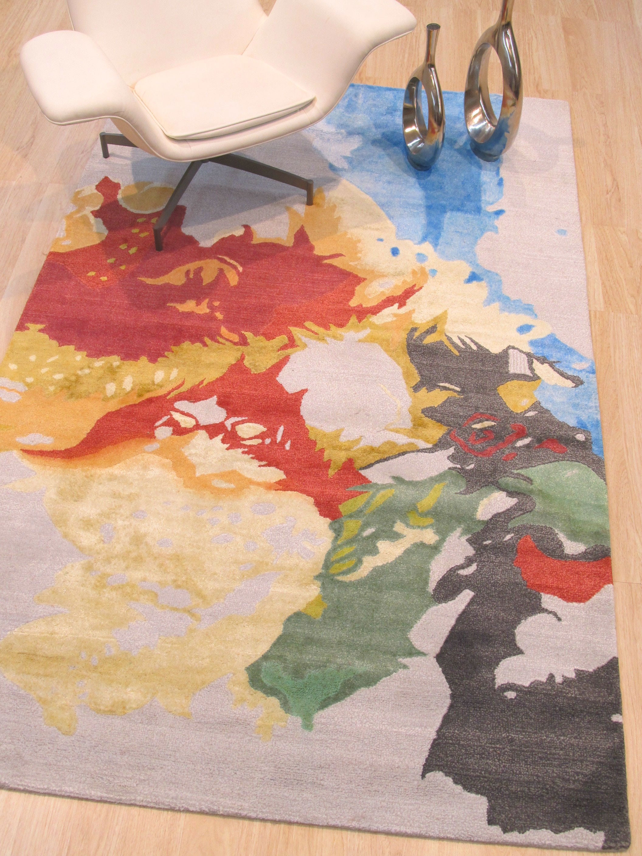 EORC Hand-tufted Multicolored Contemporary Abstract Palermo Rug