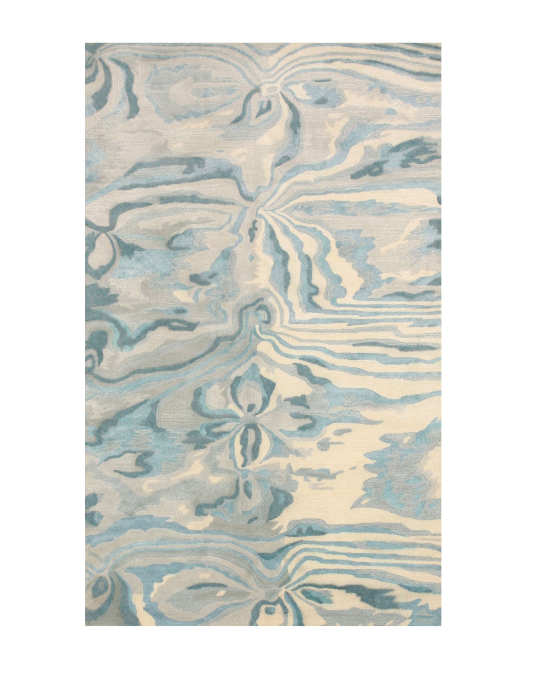 EORC Hand-tufted Blue Contemporary Abstract Palermo Rug