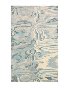 EORC Hand-tufted Blue Contemporary Abstract Palermo Rug