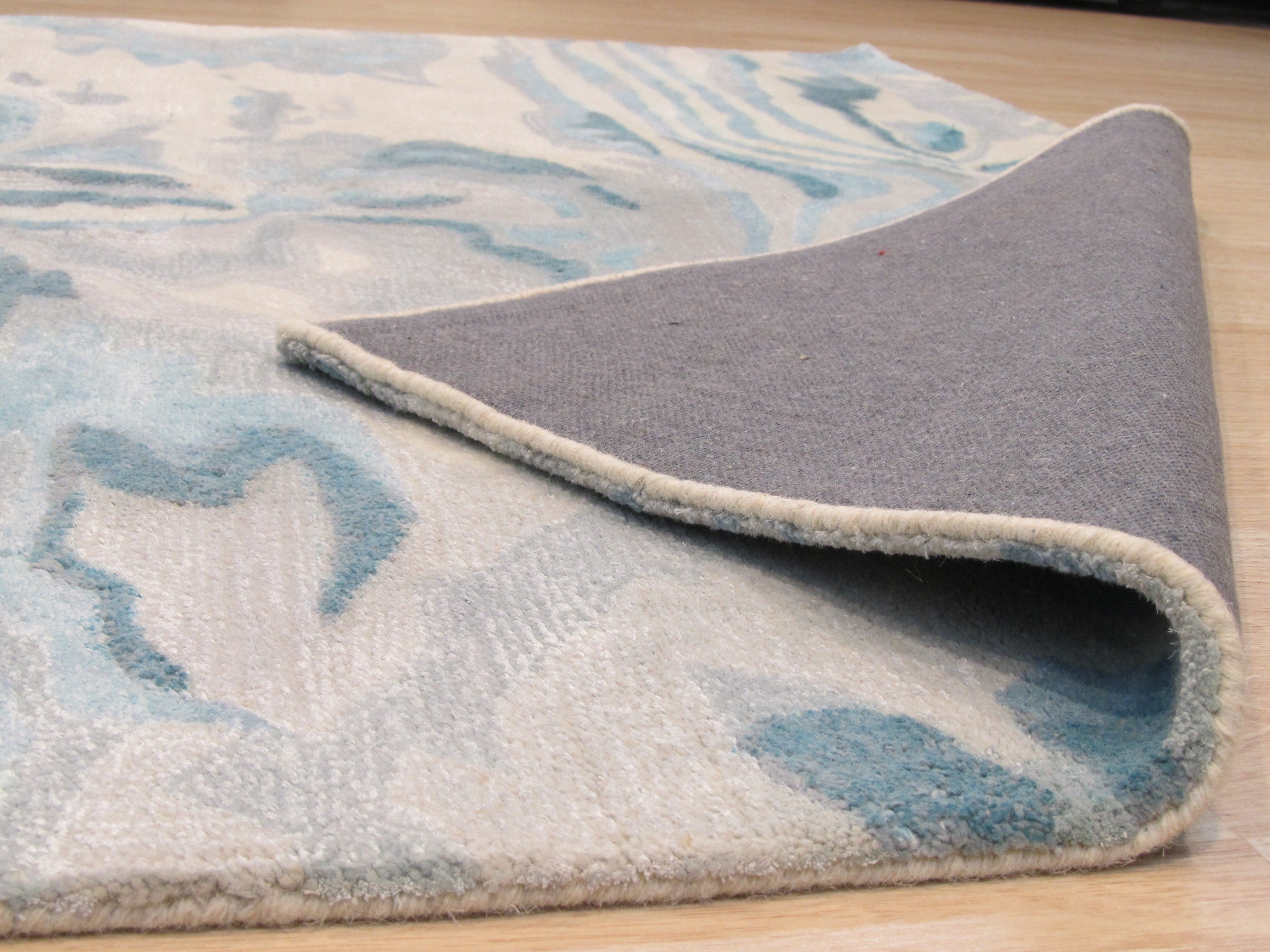 EORC Hand-tufted Blue Contemporary Abstract Palermo Rug