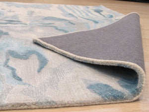 EORC Hand-tufted Blue Contemporary Abstract Palermo Rug