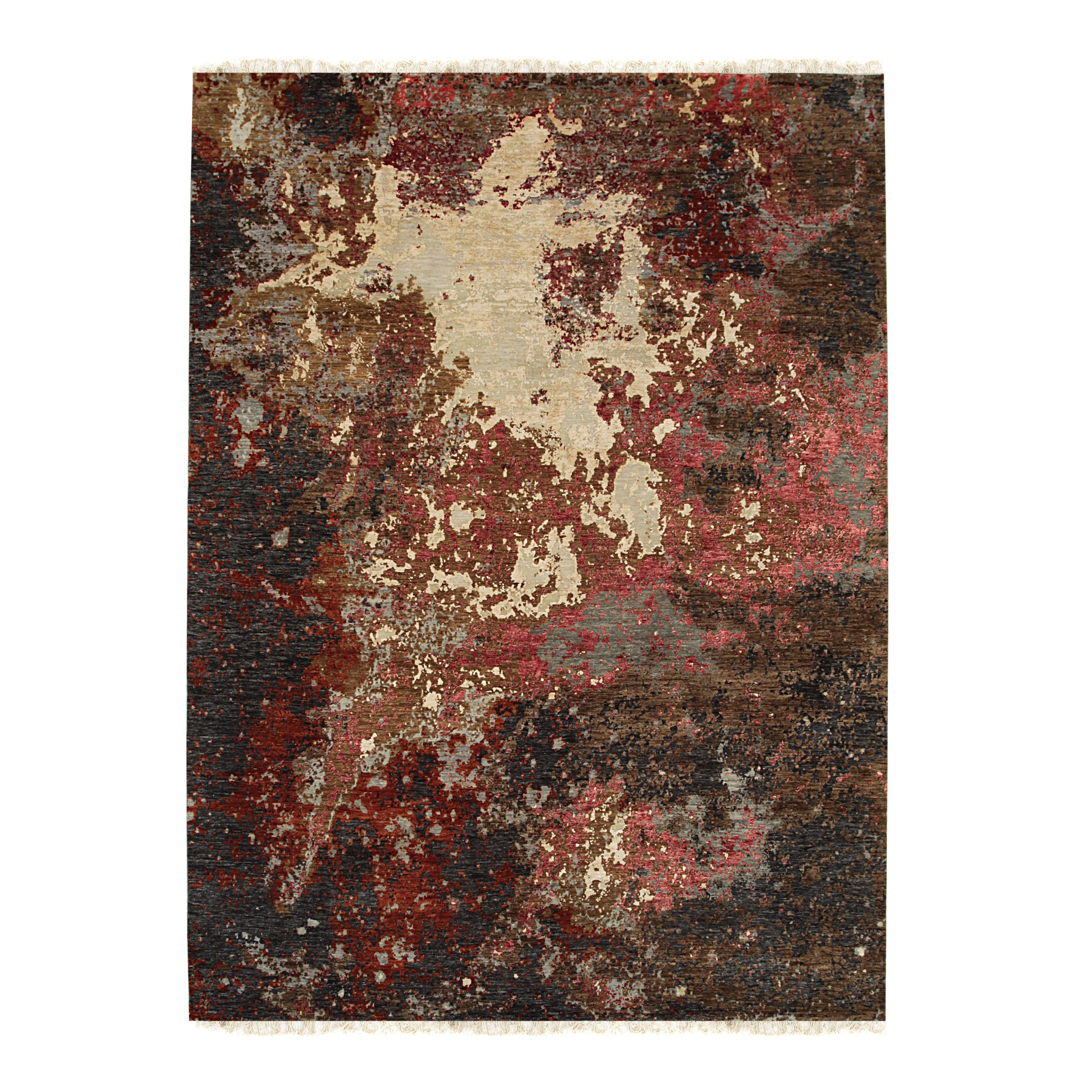 EORC Charcoal Hand Knotted Wool Galaxy Rug