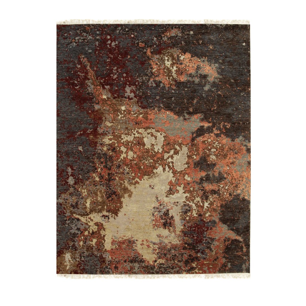 EORC Charcoal Hand Knotted Wool Galaxy Rug