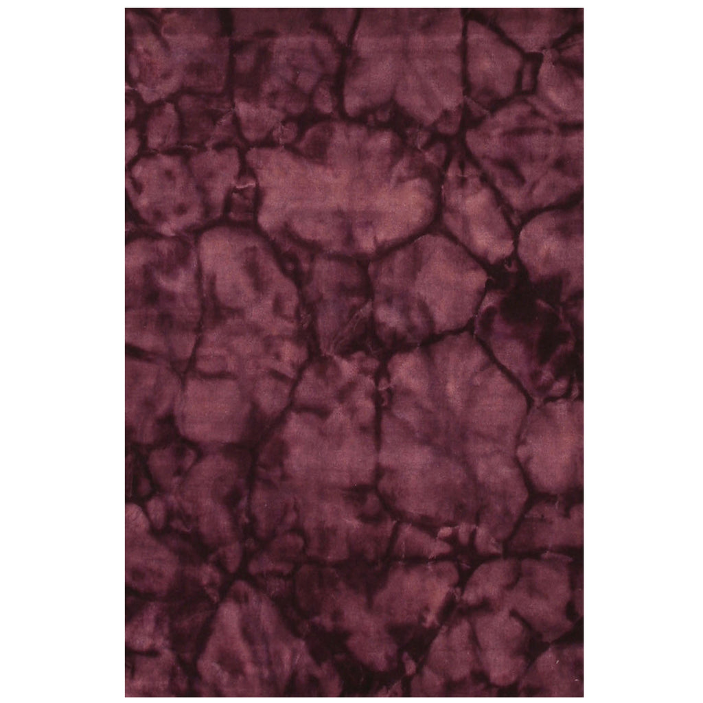 EORC Purple Handmade Wool Dip Dyed Rug