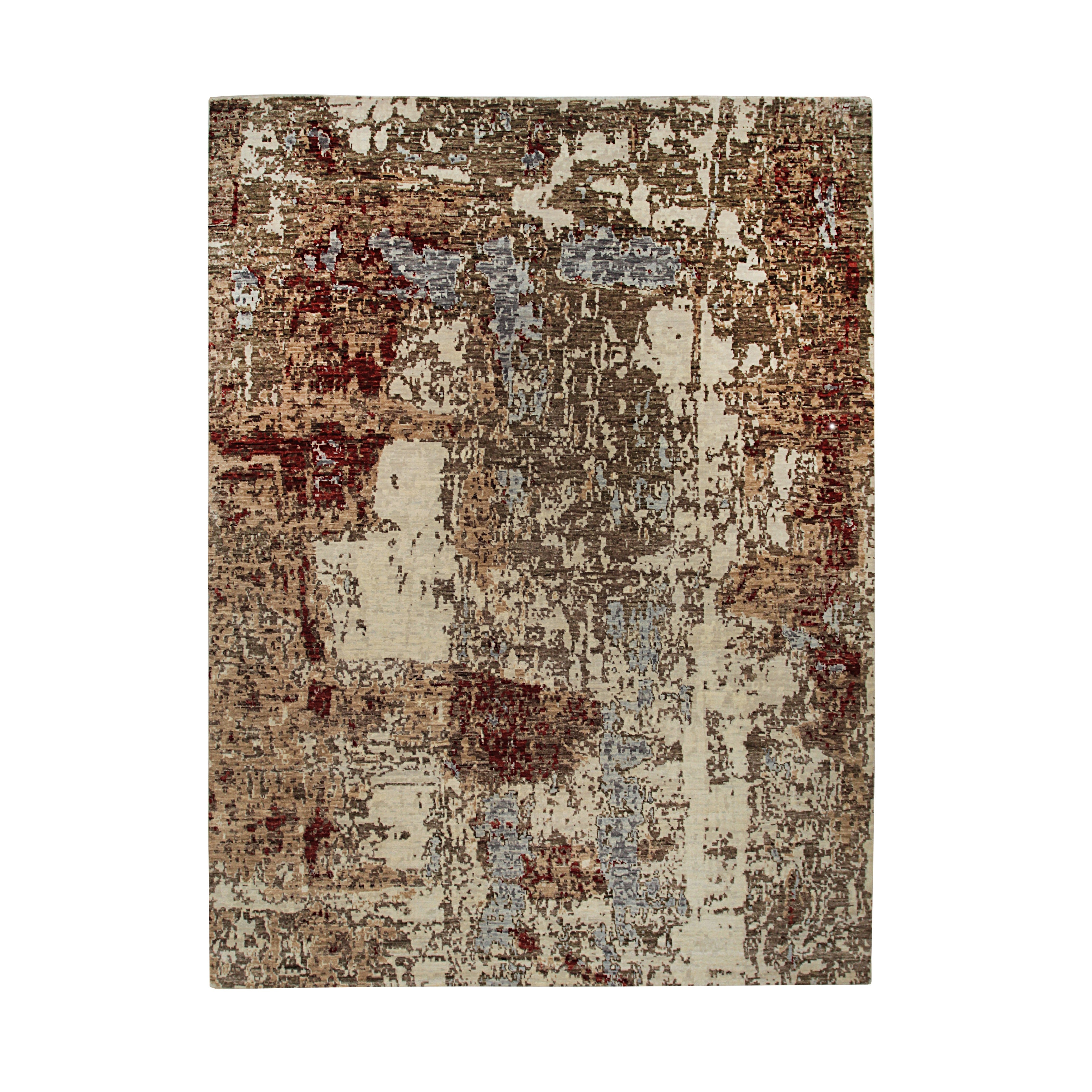 EORC Ivory Hand Knotted Wool Galaxy Rug