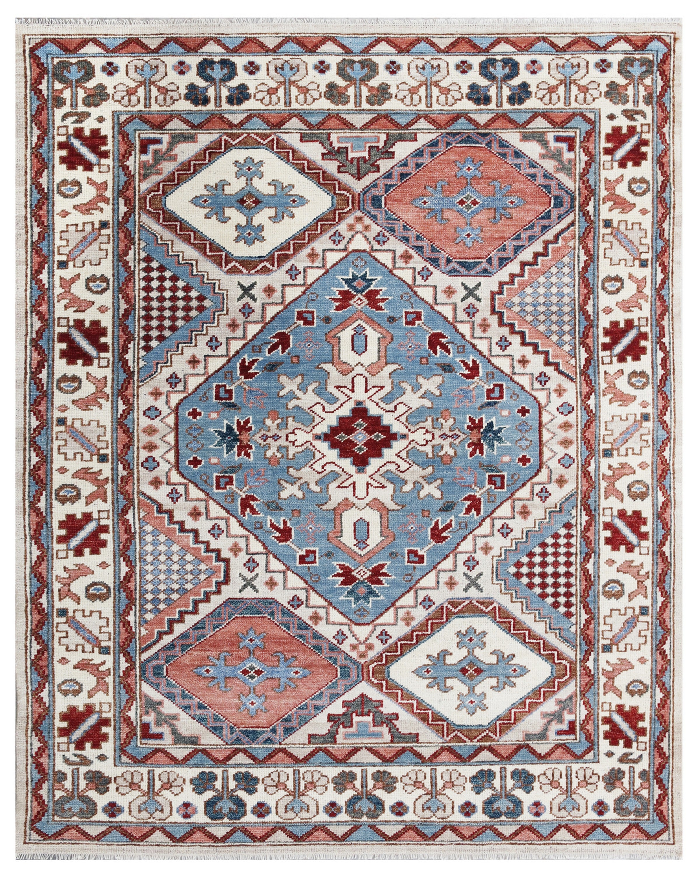 EORC Gray Hand Knotted Wool Heriz Rug