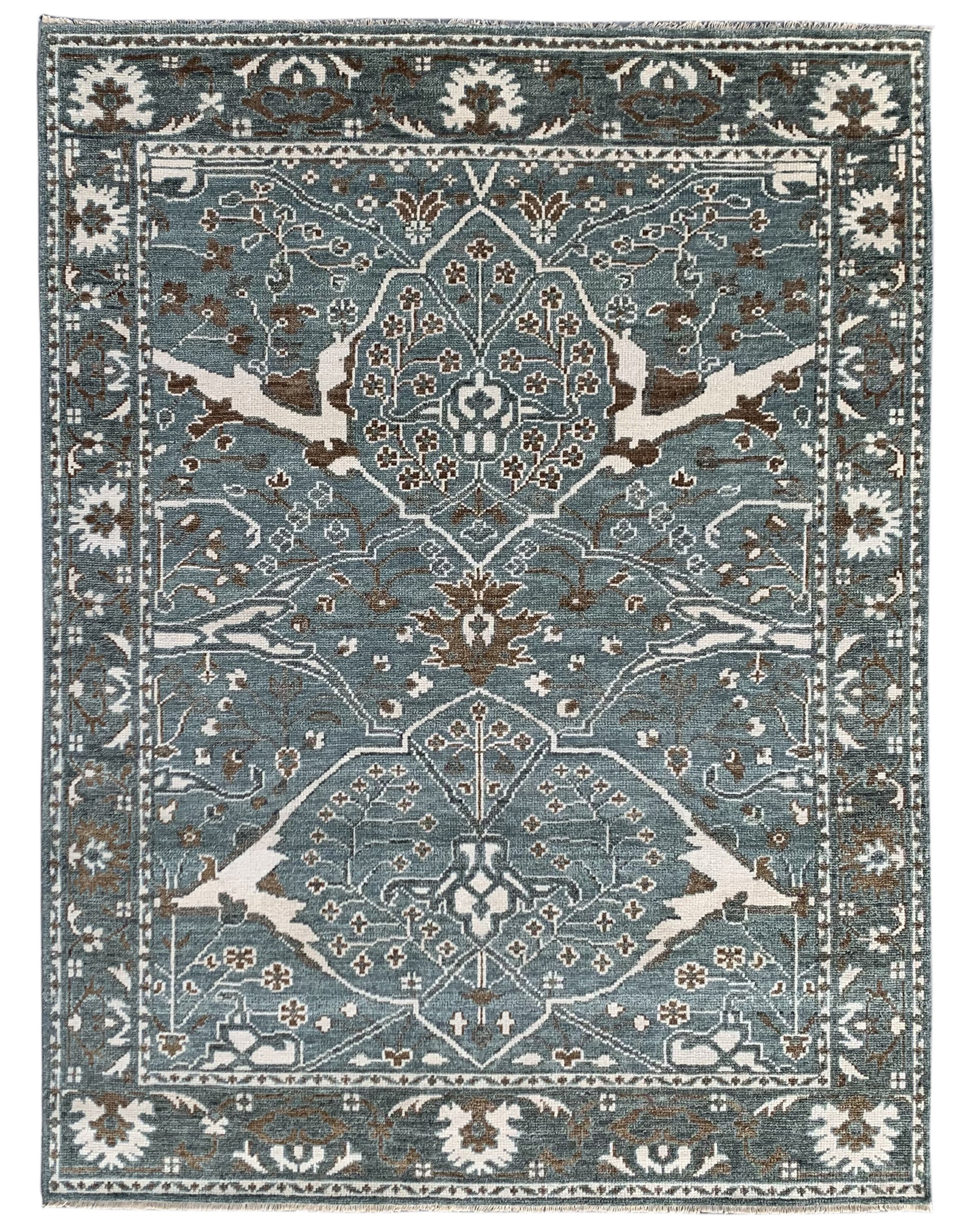 EORC Gray Hand Knotted Wool Bidjar Collection Rug