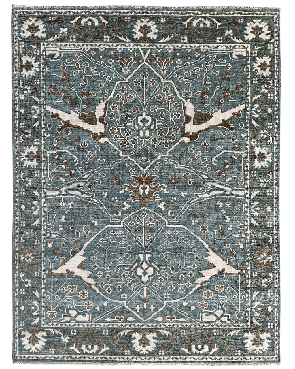 EORC Gray Hand Knotted Wool Bidjar Collection Rug