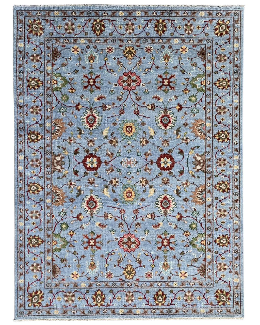 EORC Sky Blue Hand Knotted Wool Bidjar Collection Rug