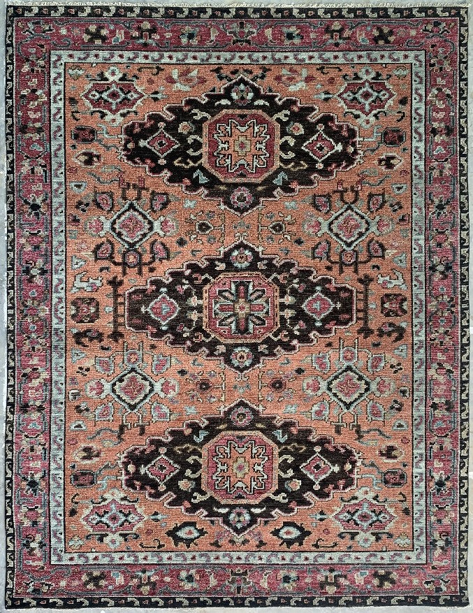 EORC Red/Red Hand Knotted Wool Heriz Serapi Rug