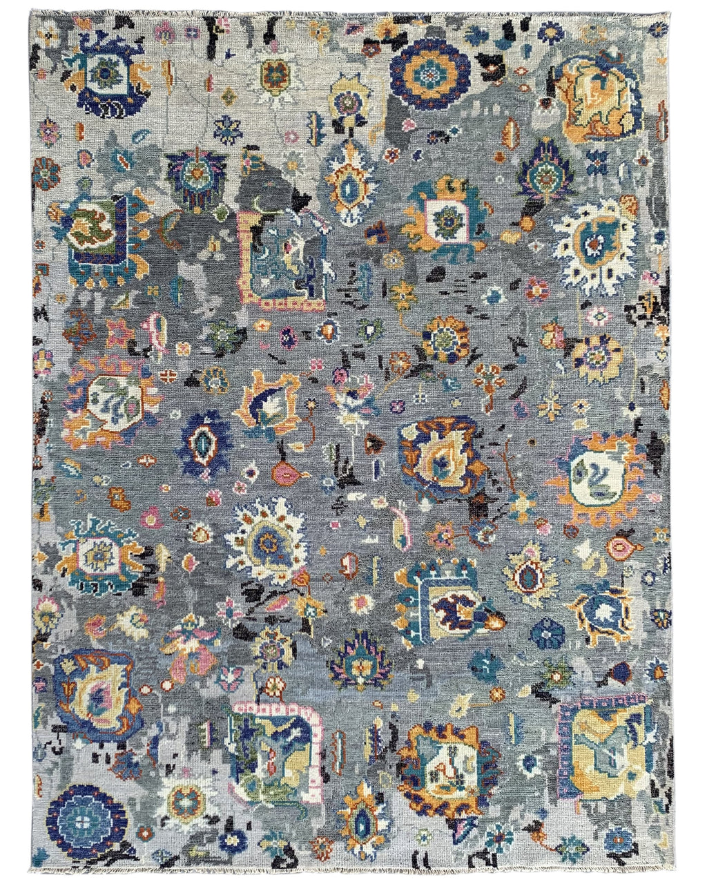 EORC Gray Hand Knotted Wool Heriz Serapi Rug