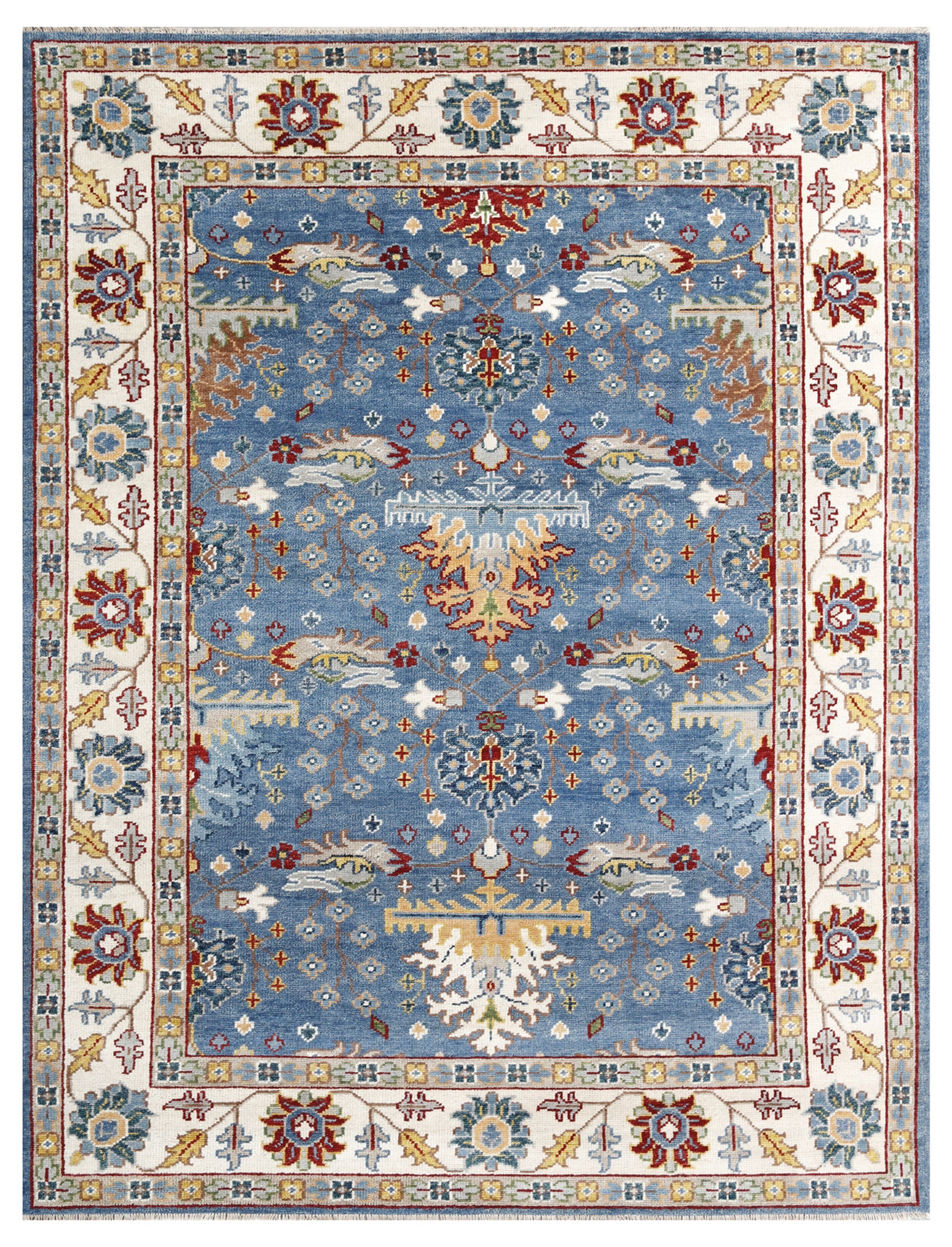 EORC Blue Hand Knotted Wool Sultanabad Rug