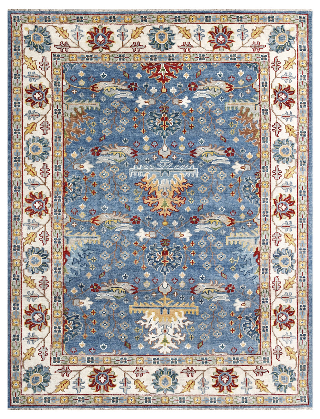 EORC Blue Hand Knotted Wool Sultanabad Rug