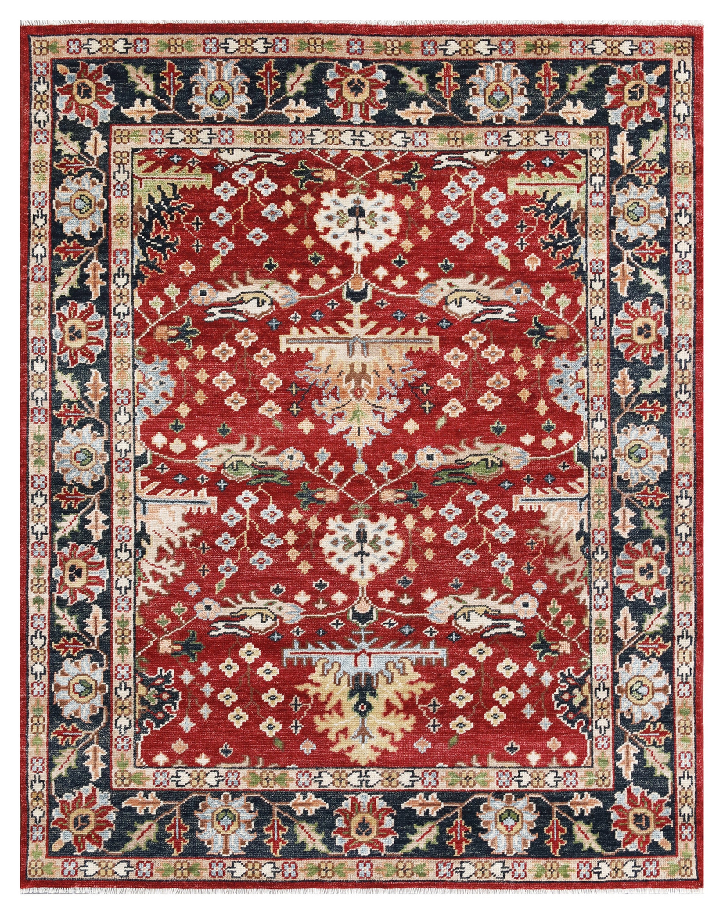 EORC Red Hand Knotted Wool Sultanabad Rug