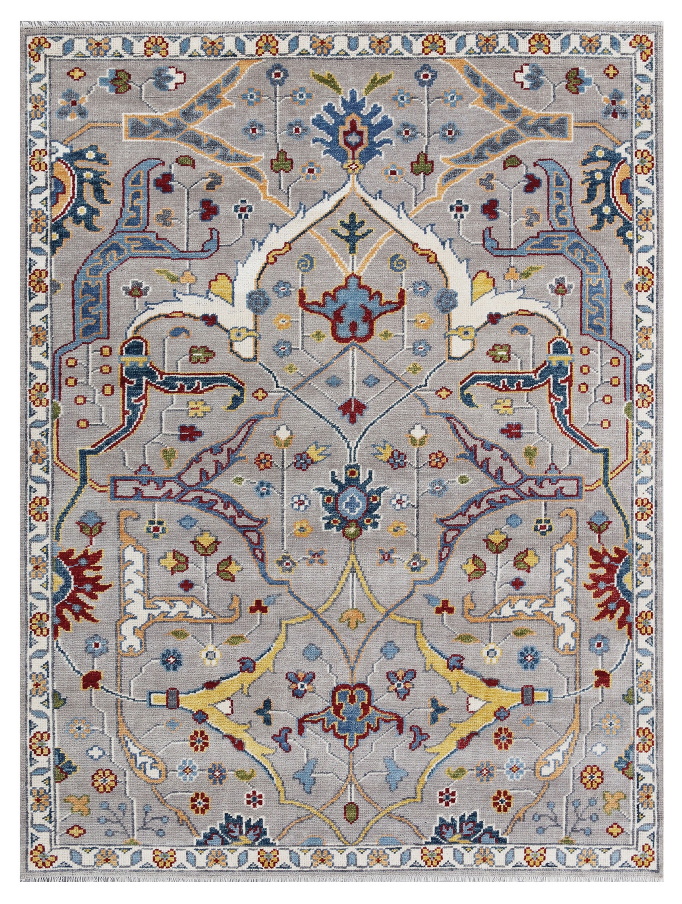 EORC Gray Hand Knotted Wool Bidjar Rug