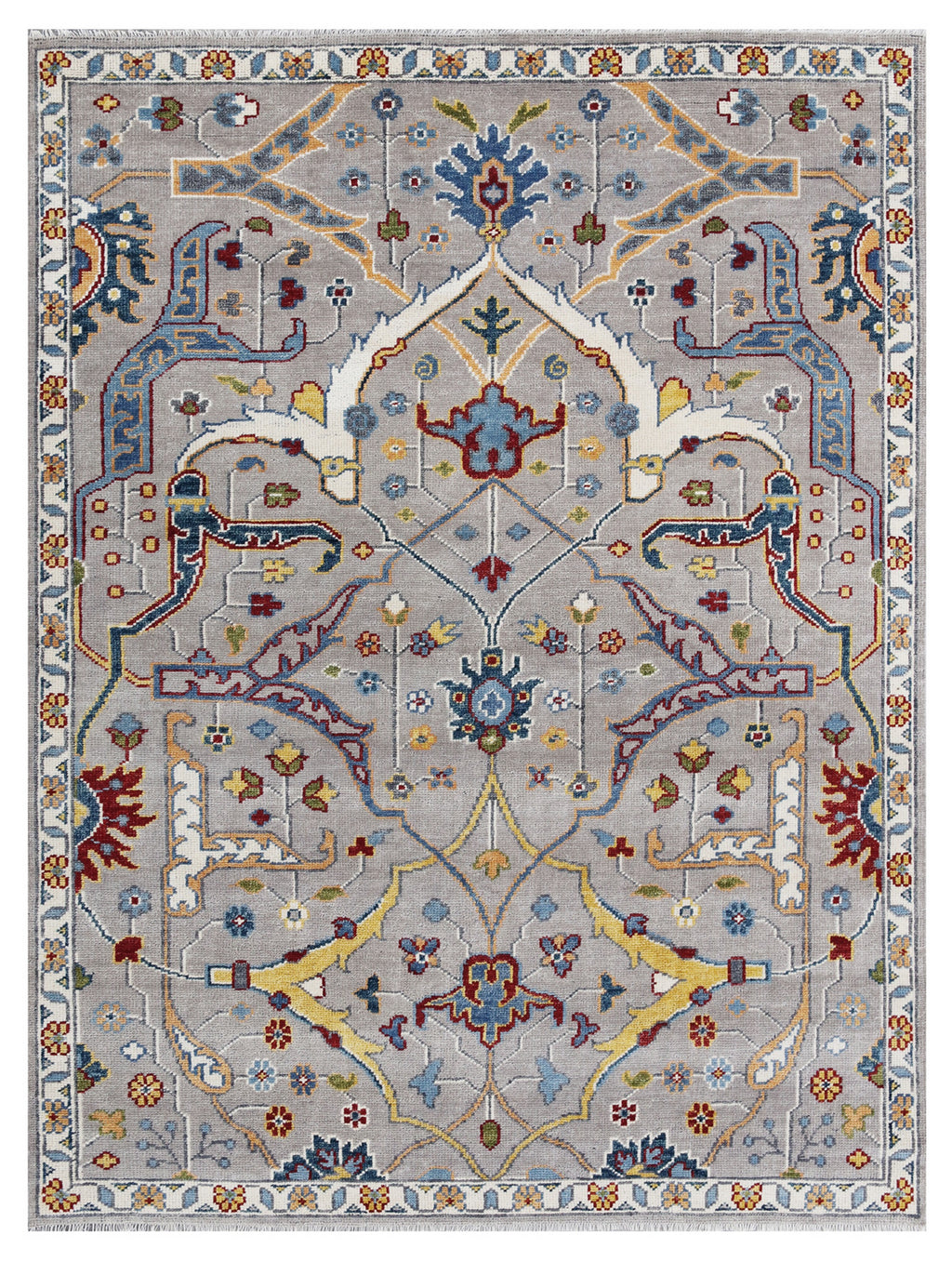 EORC Gray Hand Knotted Wool Bidjar Rug