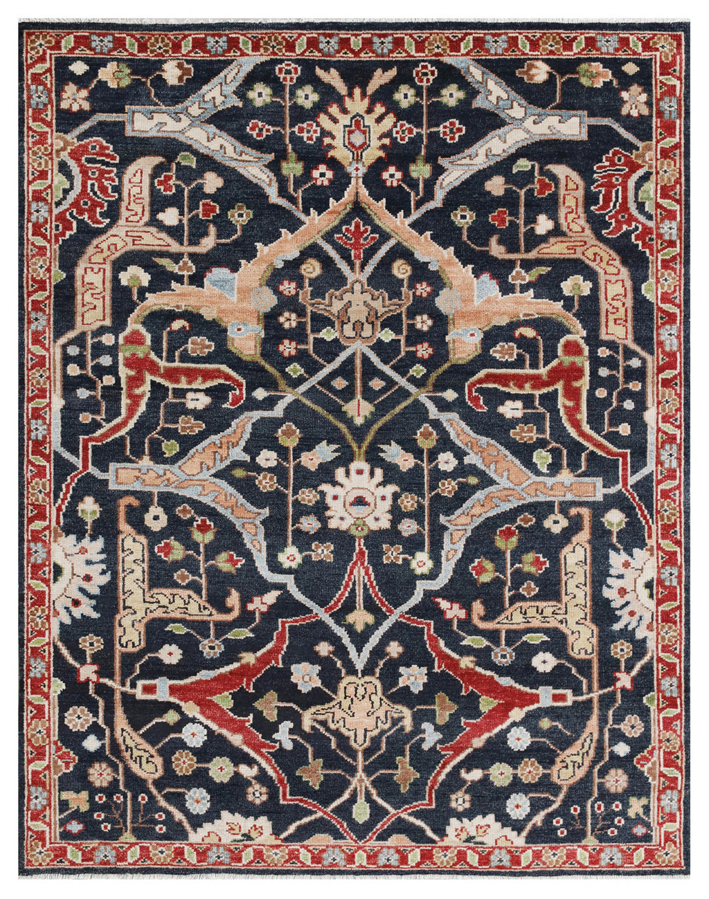 EORC Blue Hand Knotted Wool Bidjar Rug