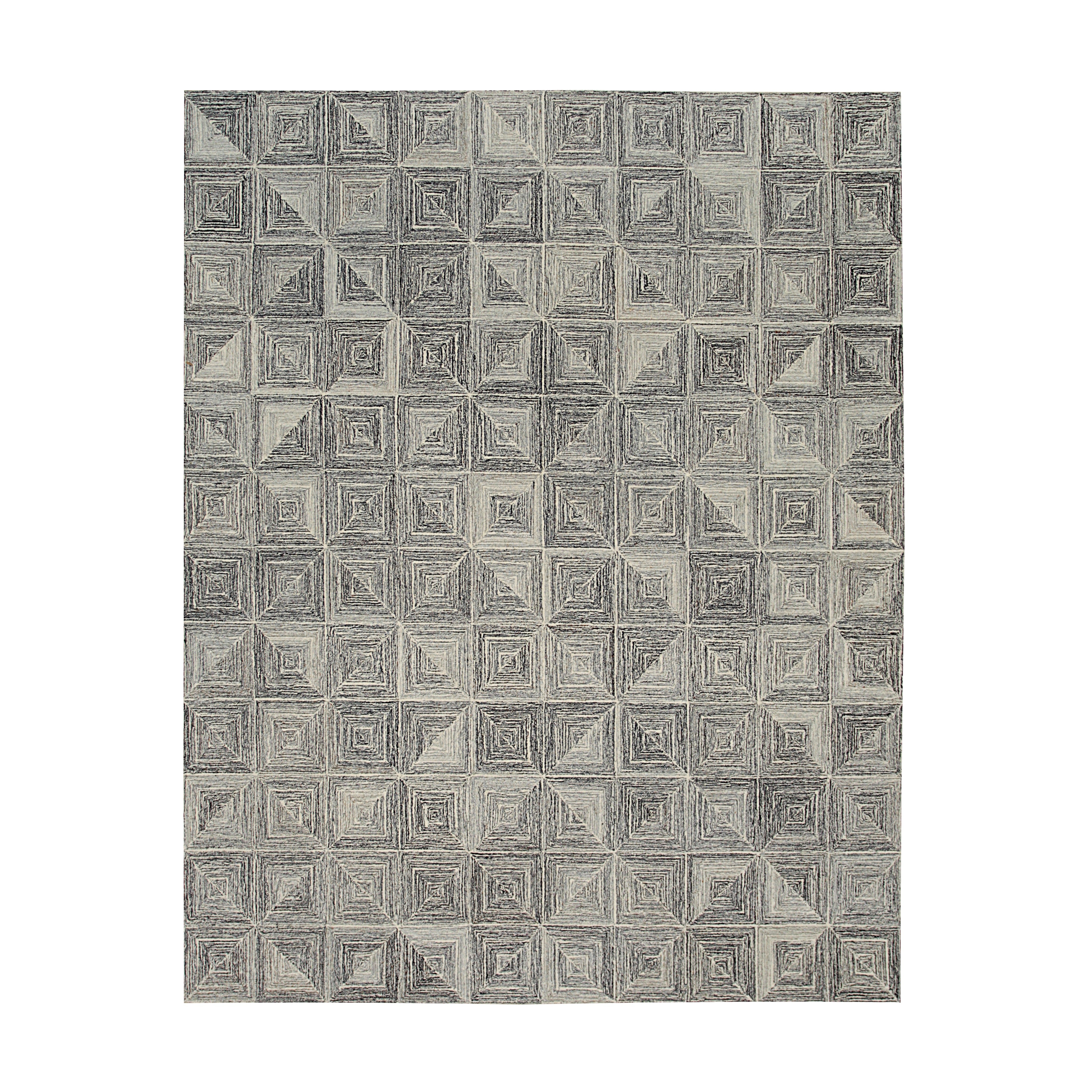 EORC Multi Beige Hand-Tufted Wool Tufted Rug