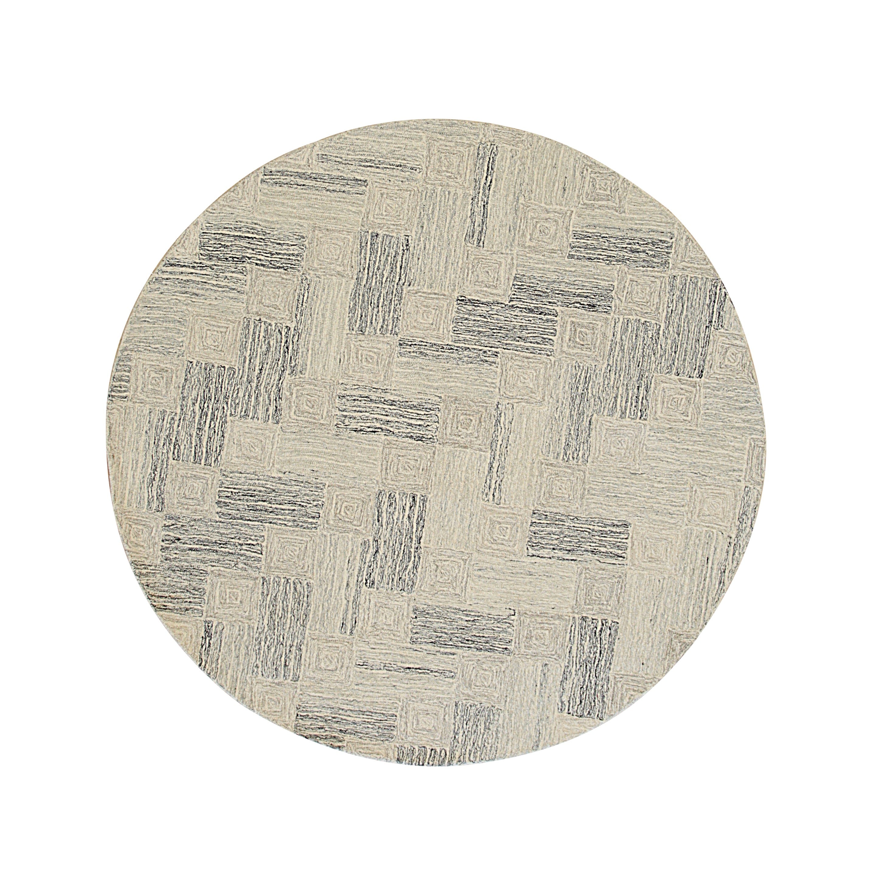 EORC Multi Gray Hand-Tufted Wool Tufted Rug