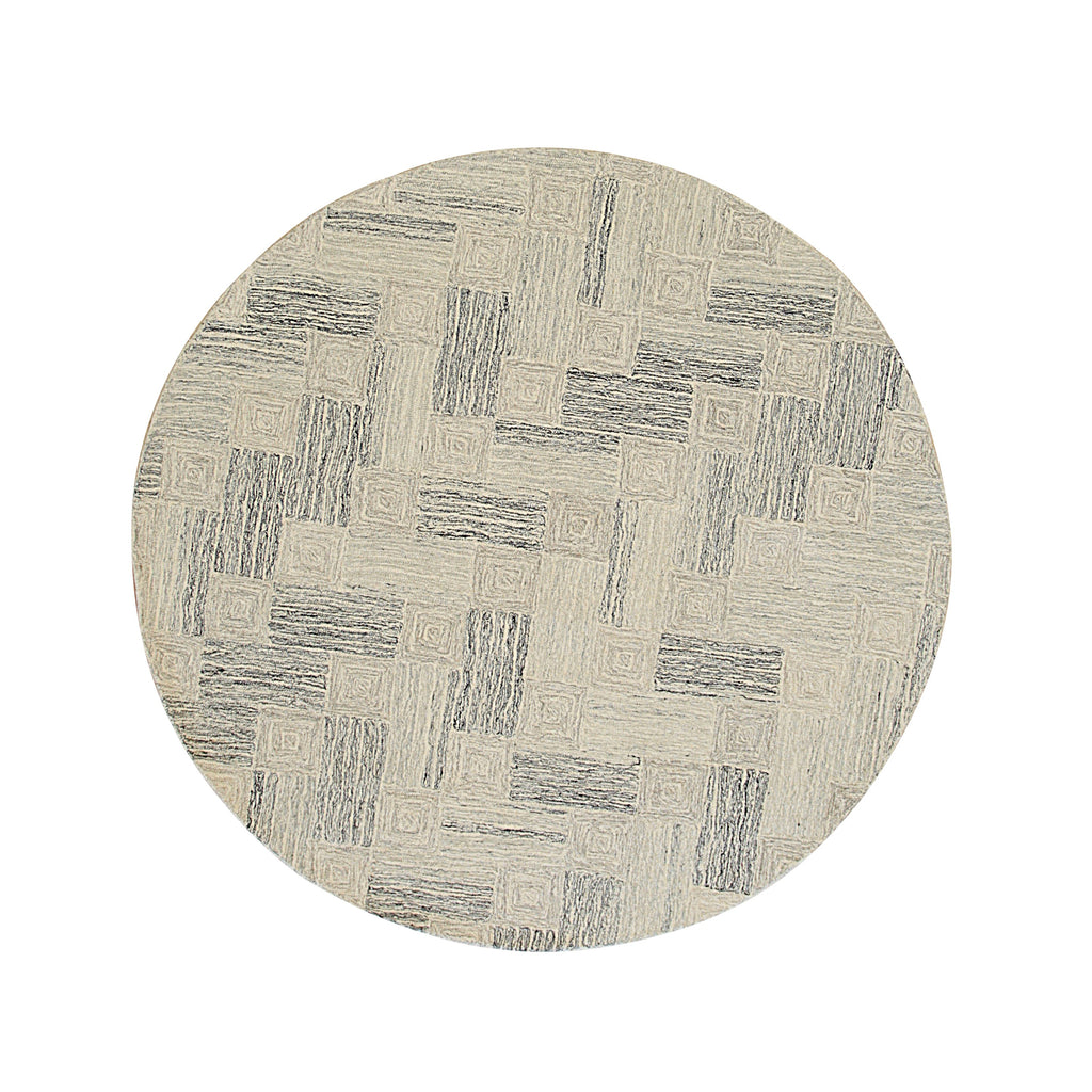 EORC Multi Gray Hand-Tufted Wool Tufted Rug