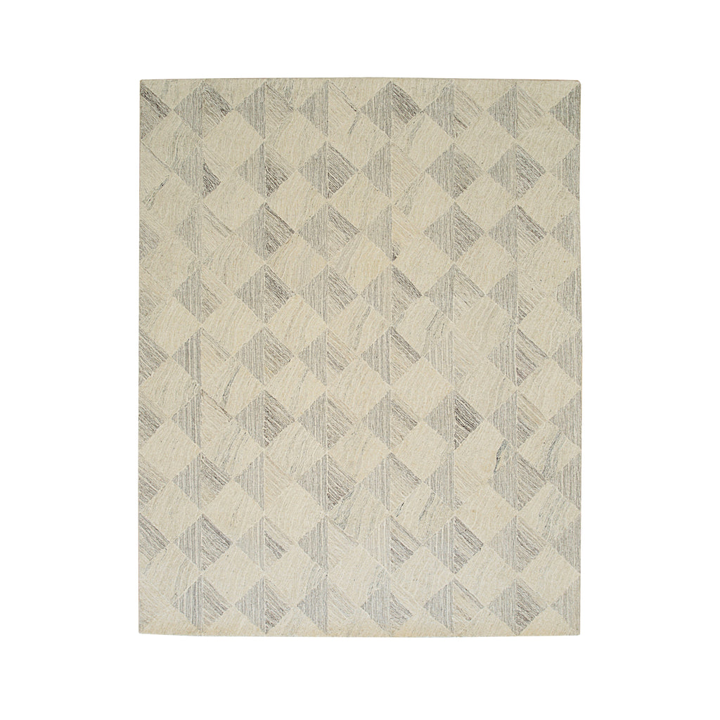 EORC Multi Gray Hand-Tufted Wool Tufted Rug