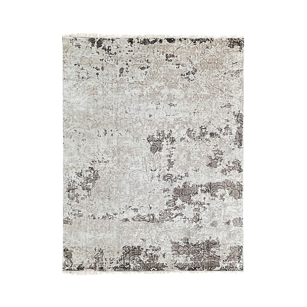 EORC Ivory/Beige Hand Knotted Wool Rug